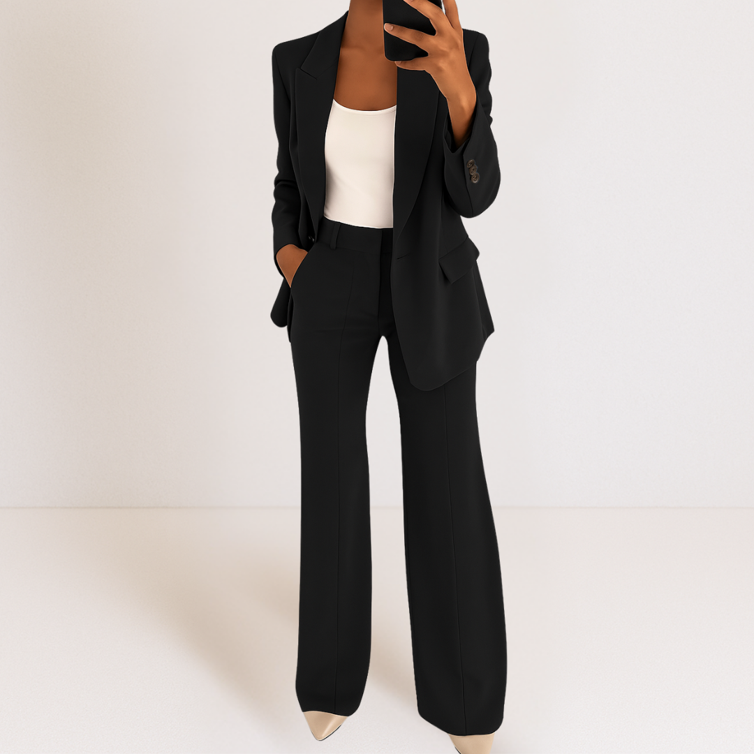 Fitted blazer and trousers set