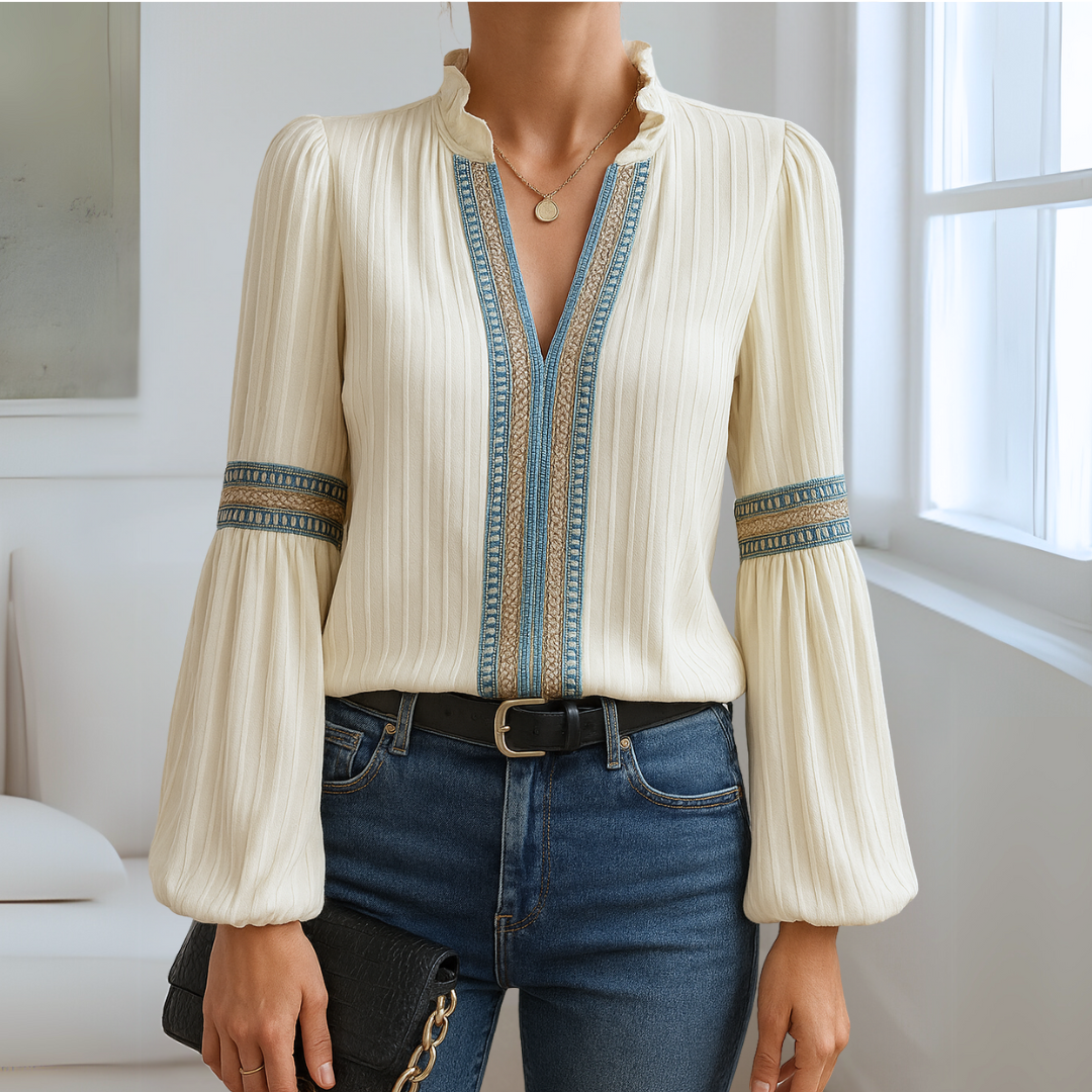 Lace V-Neck Blouse