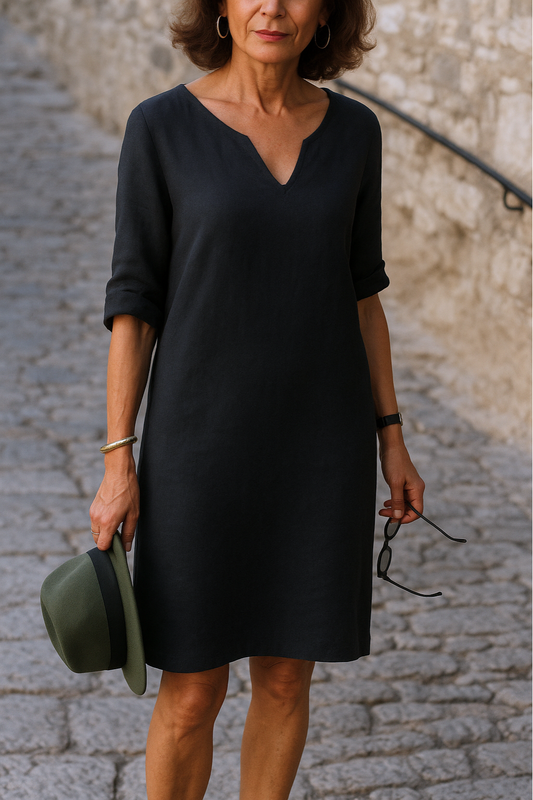 Luxe Regina™ | Elegant V-Neck Dress