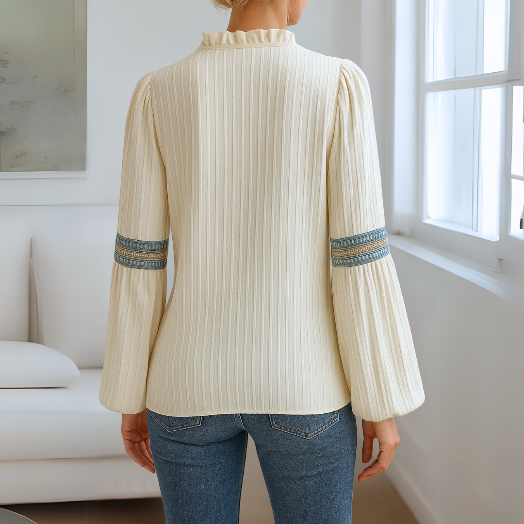 Lace V-Neck Blouse