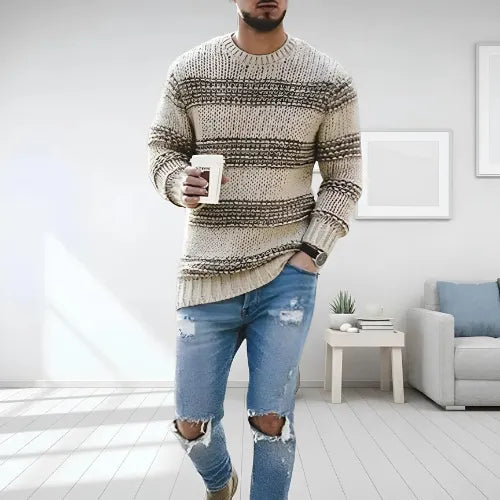 Darren | Chunky Striped Pullover