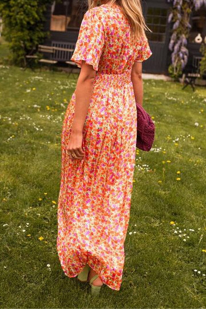 Luxe Regina™ | Elegant Maxi Dress with V-Neckline