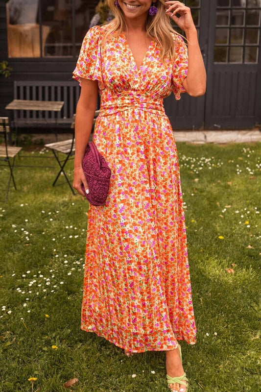 Luxe Regina™ | Elegant Maxi Dress with V-Neckline