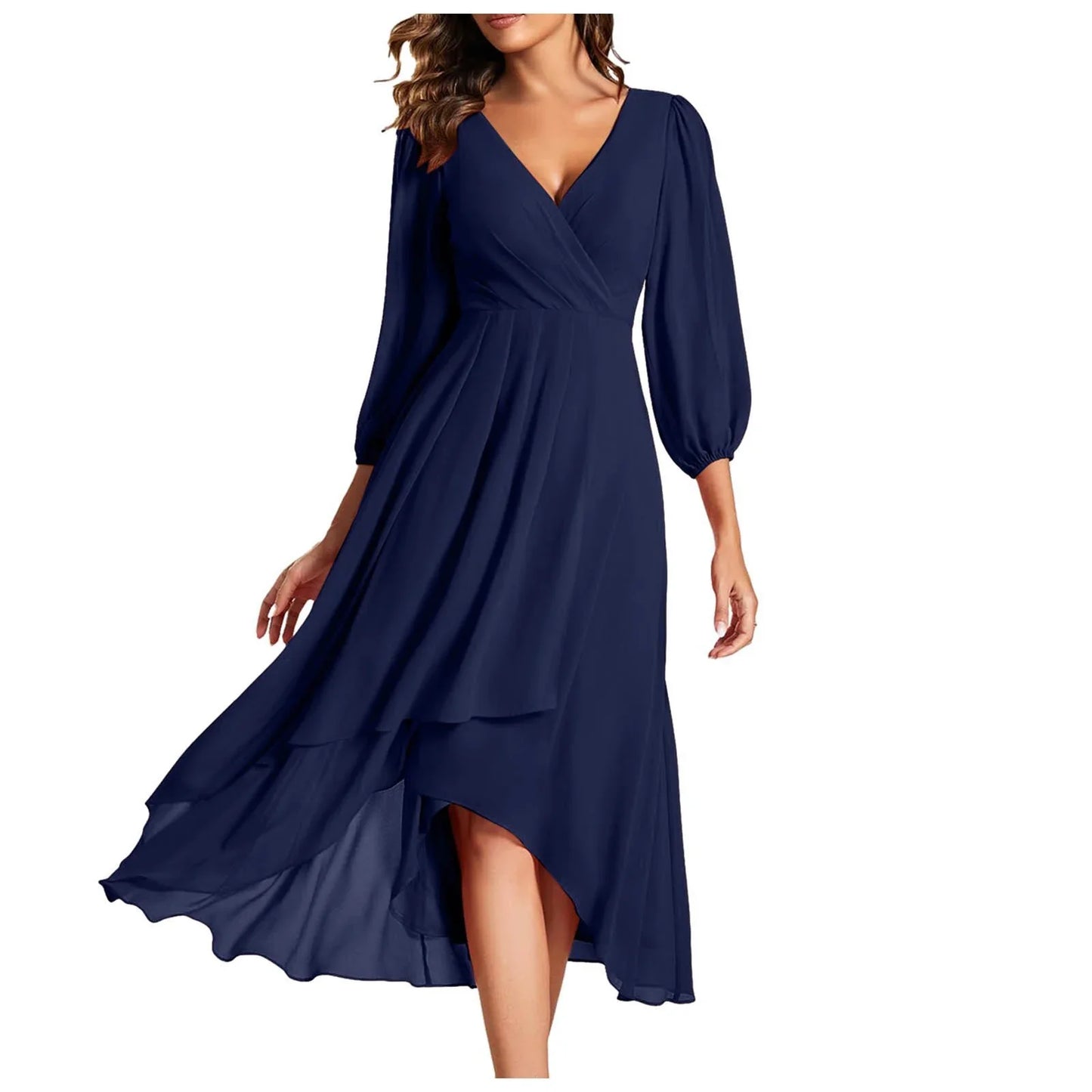 Luxe Regina™ – V-Neck Dress