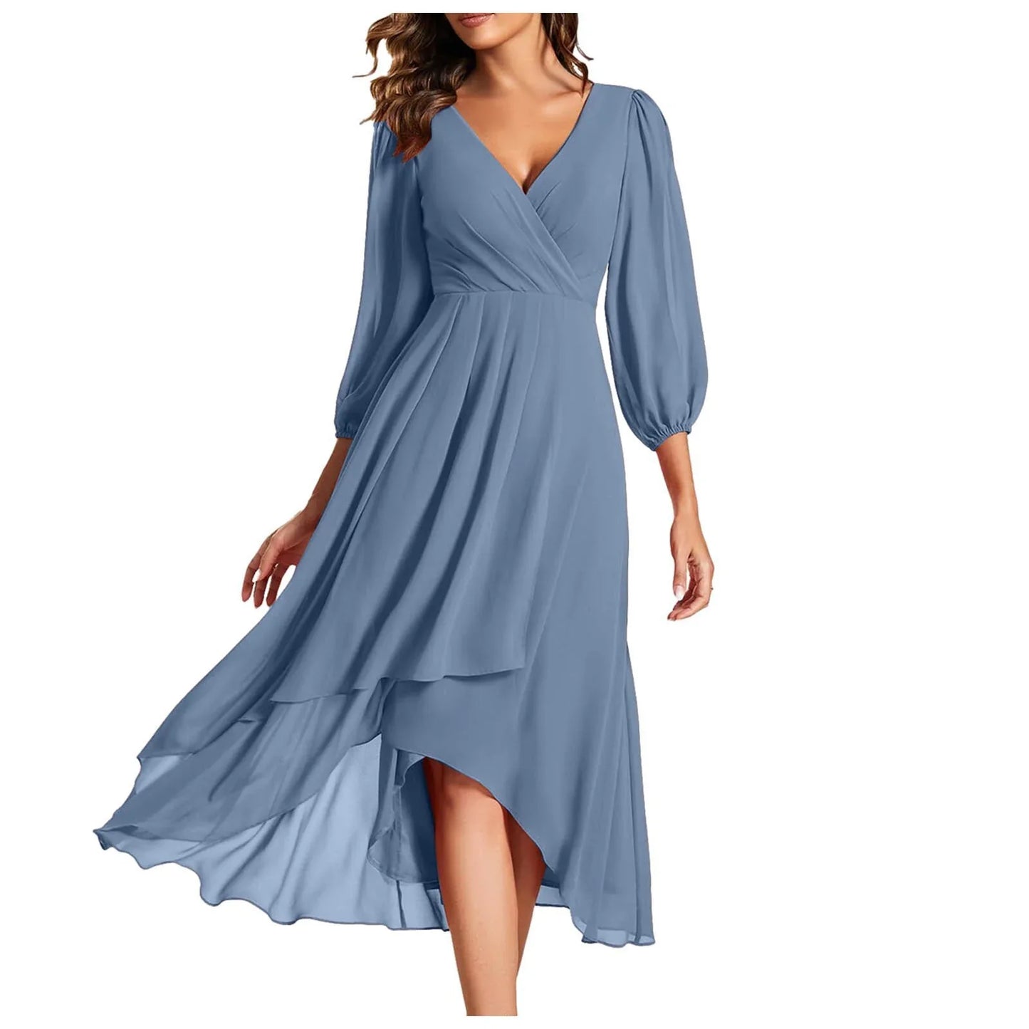Luxe Regina™ – V-Neck Dress