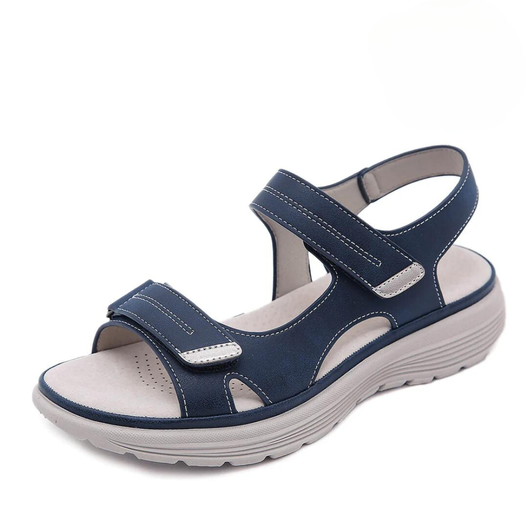 Orthopaedic leather sandals made from high-quality materials