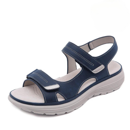 Orthopaedic leather sandals made from high-quality materials