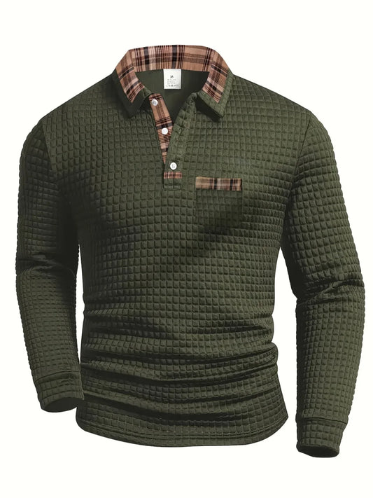 Polo Shirt with Checkered Pattern