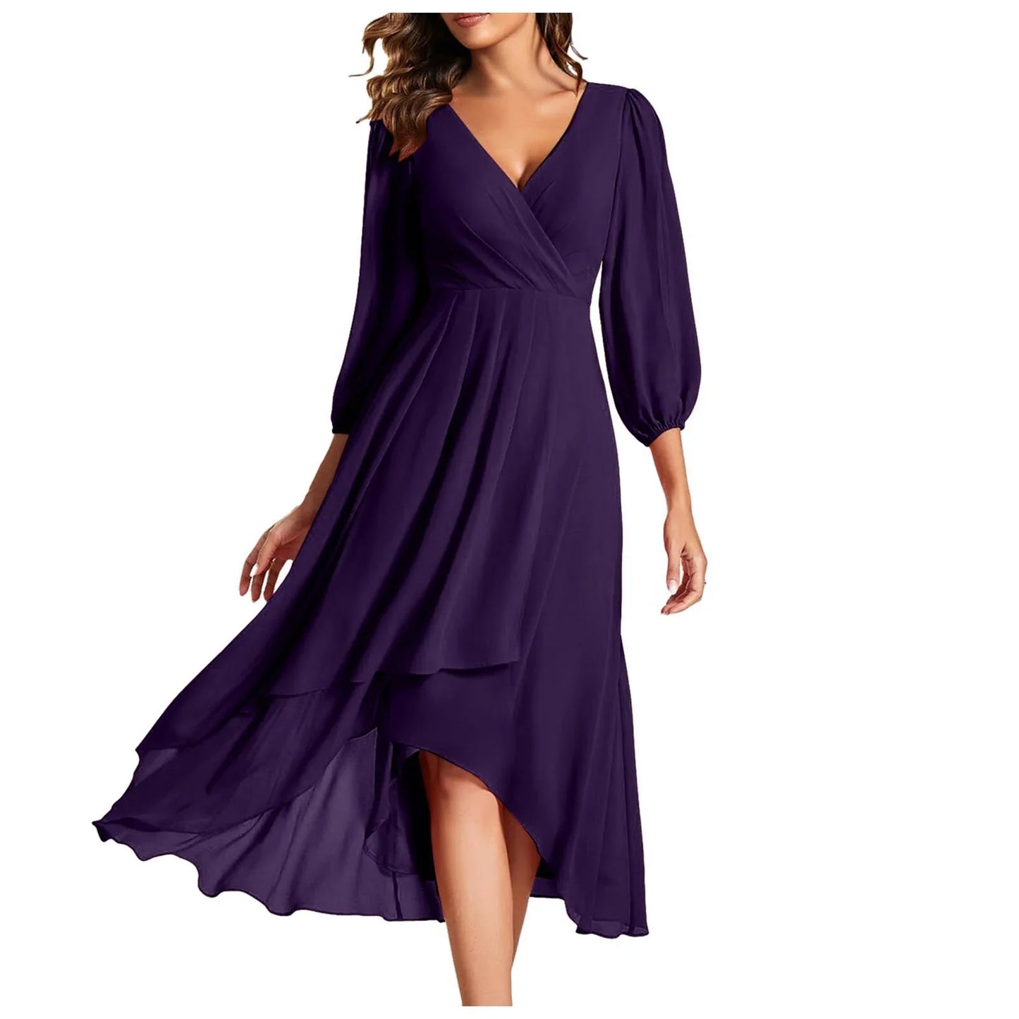 Luxe Regina™ – V-Neck Dress