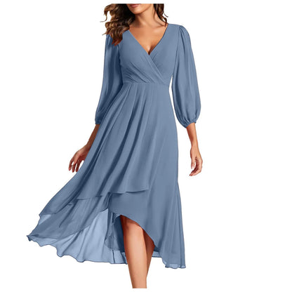 Luxe Regina™ – V-Neck Dress